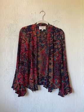 Stone Cold Fox silk top / jacket